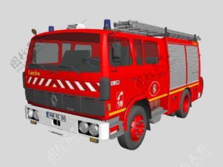交通运输消防车3d模型交通运输10