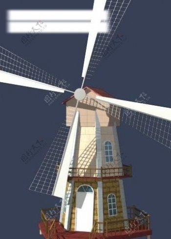 max3d模型风车图片