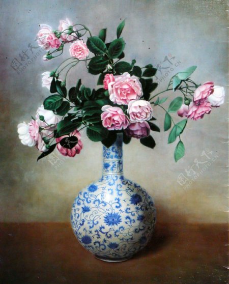 卢东明油画玫瑰花图片