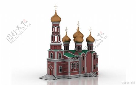 3D国外教堂建筑模型