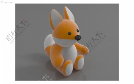 卡通狐狸3D模型