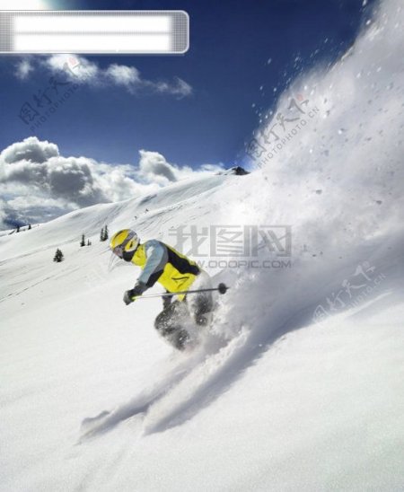 滑雪瞬间高精度印刷用的图片素材sxzj