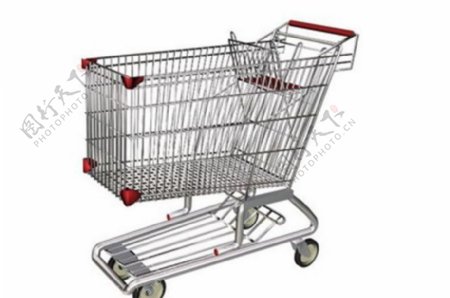 超市商场收银机超市购物车3d模型图片
