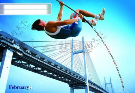 龙腾广告平面广告PSD分层素材源文件运动员弧度现代桥梁蓝天白云