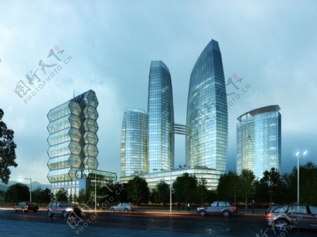 马来西亚办公楼3D效果