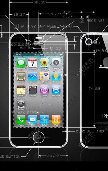 iPhone4官方最新CAD设计图
