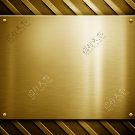 条纹背景金色金属板材质