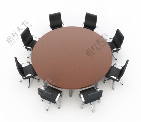 圆形的会议桌