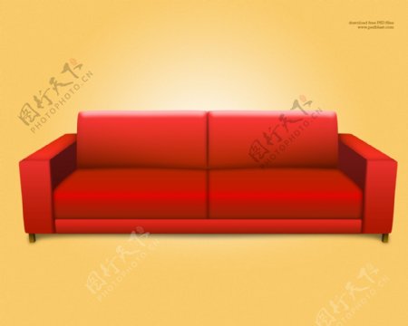 红色沙发UI设计