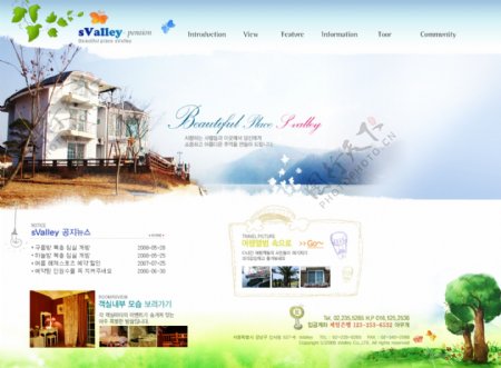 个人网站模板韩国网站模板网站美工psd源文件