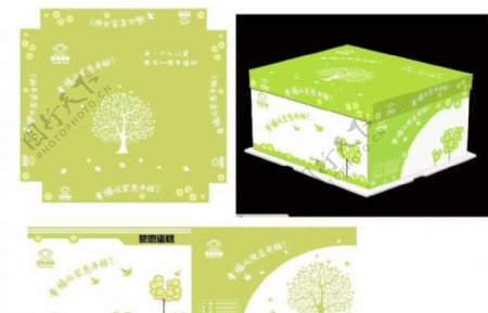 幸福树蛋糕盒图片