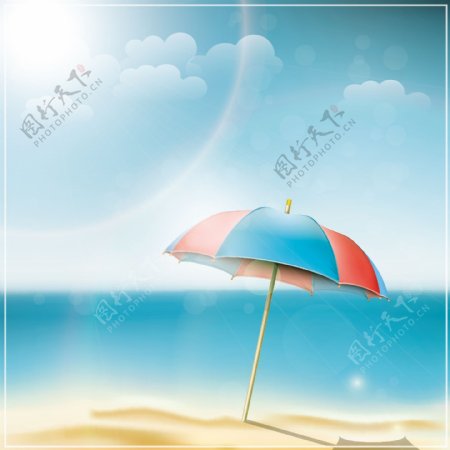 沙滩上的太阳伞