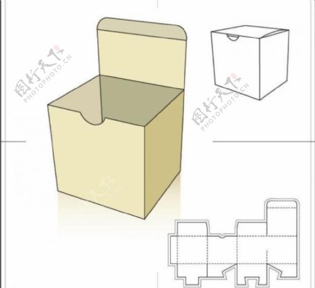 立方体包装盒图片
