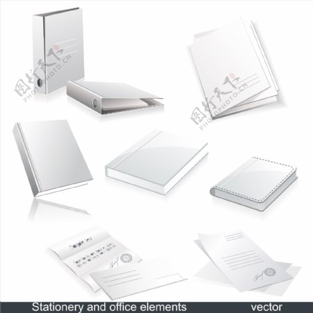 白色笔记本矢量素材图片
