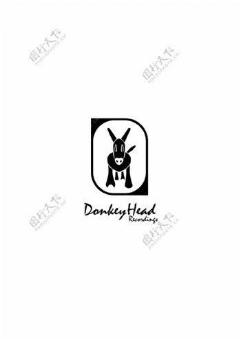 DonkeyHeadRecordingslogo设计欣赏DonkeyHeadRecordings摇滚乐队标志下载标志设计欣赏
