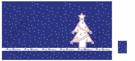 创意圣诞树圈圈礼品袋蓝底图片
