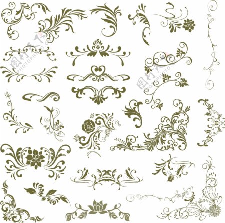 欧式古典花纹素材图片