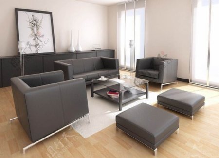 室内设计客厅3d素材装饰素材109