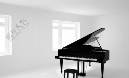 钢琴高清黑色高贵图片
