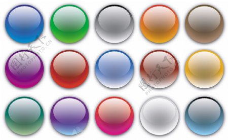 网页设计元素矢量素材圆形水晶球