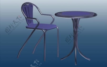 室内装饰设计3D模型之吧椅桌01