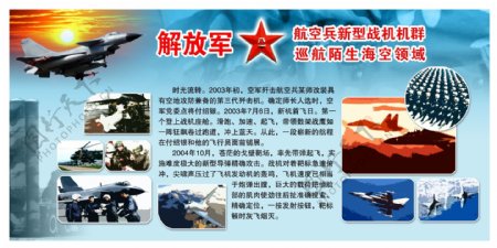 解放军新型战机宣传展板部队展板模板