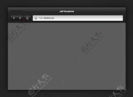 黑暗的圆滑的浏览器Chrome页面PSD