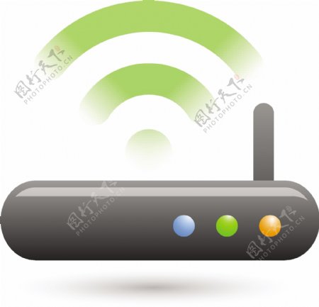 黑色的WiFi路由器Lite通讯图标