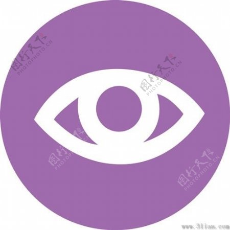 紫色背景眼睛图标