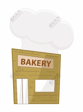 面包房厨师帽矢量卡通