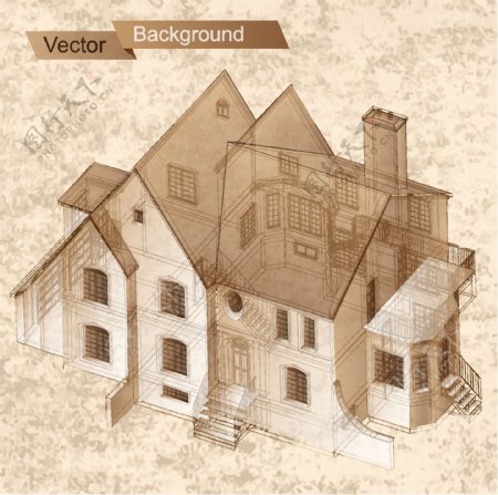 欧式建筑别墅设计图图片