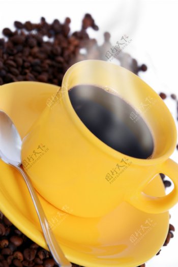 咖啡杯和咖啡