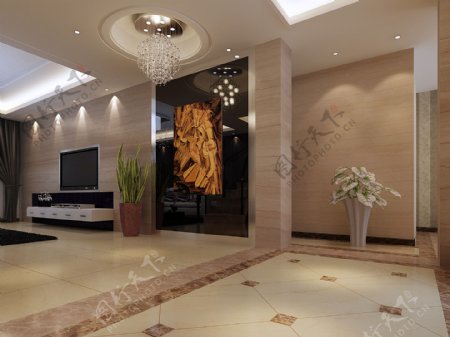 进厅设计花纹设计酒店地板