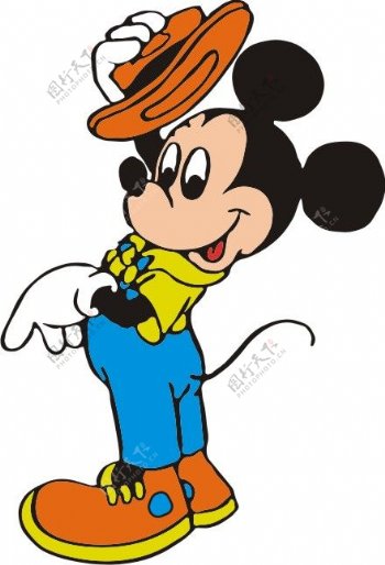 印花矢量图迪士尼动物米老鼠可爱卡通免费素材