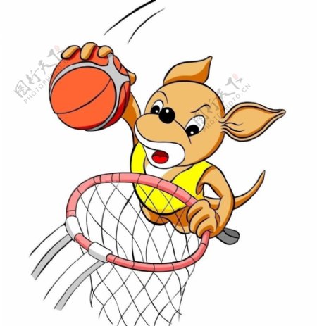 卡通pp鼠篮球系列图片