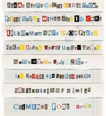 时尚字母数字图片