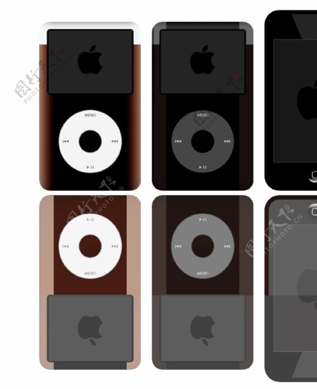 苹果的iPod产品矢量素材