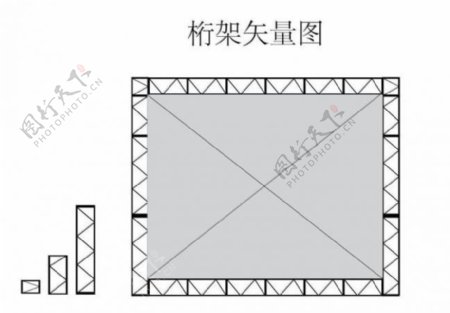 桁架矢量图图片