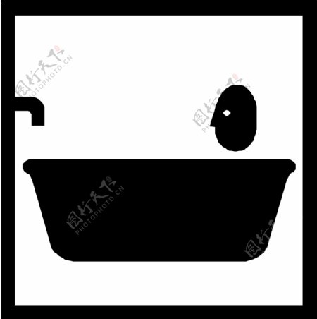 浴缸洗澡图标图片