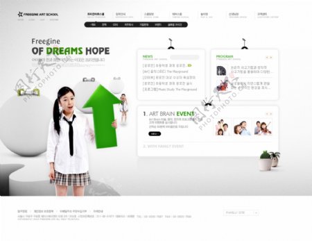 灰色系列韩国网站模板个人网站模板企业网站模板psd网页模板psd网站源文件网页素材下载