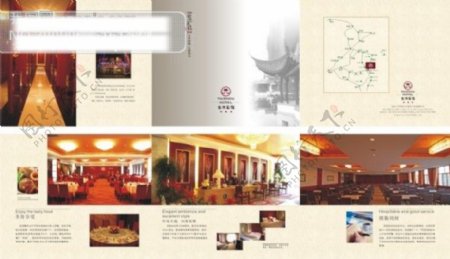 台州宾馆画册矢量素材宾馆酒店客户餐厅酒店画册cdr格式