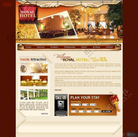 酒店餐饮网页模板