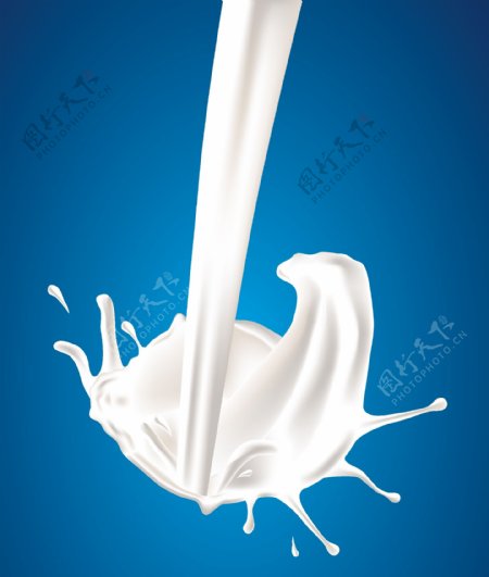 动态牛奶矢量
