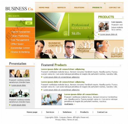 商业公司资讯介绍网站欧美psdflashhtml网页模板