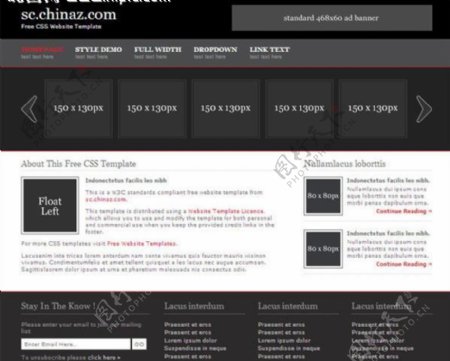 暗灰色商业网页模板图片
