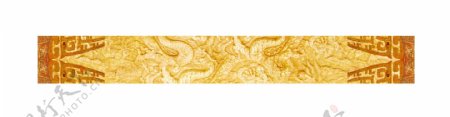 黄金龙纹古典建筑边框素材