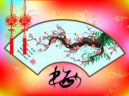 中国传统艺术梅花矢量图