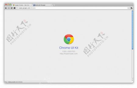 Chrome浏览器的用户界面工具包PSD