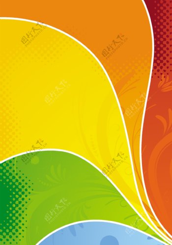 五彩的颜色斑点图案背景矢量素材