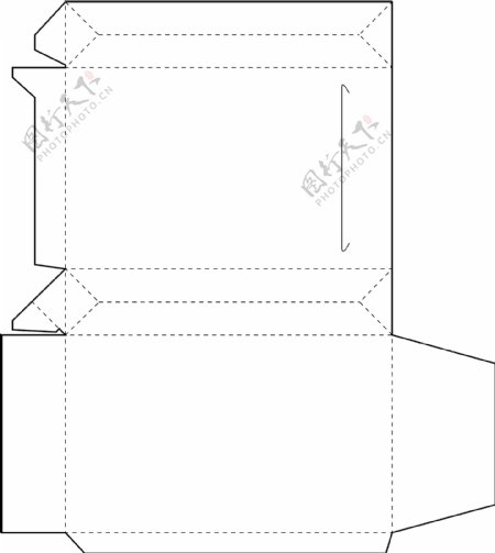 包装盒外形矢量纸盒矢量包装盒展开分割图矢量117